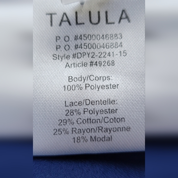 Aritzia Talula Tank Cami w Lace & Adjustable Straps Sz XS - Picture 4 of 5